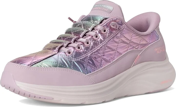 SKECHERS Contour Foam - Cozy Fit Shining Pearl Hands Free Slip-Ins Women's Shoes Lavender : 10 B - Medium, Synthetic - Image 5