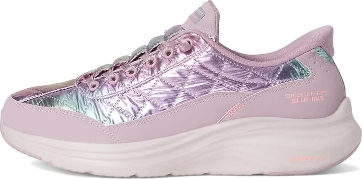 SKECHERS Contour Foam - Cozy Fit Shining Pearl Hands Free Slip-Ins Women's Shoes Lavender : 10 B - Medium, Synthetic - Image 6