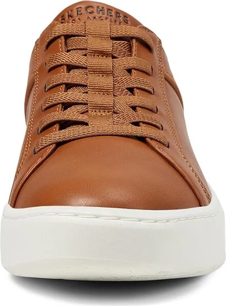 SKECHERS Court Break - Double Vented Hands Free Slip-Ins Men's Shoes Cognac : 12 D - Medium, Leather - Image 5