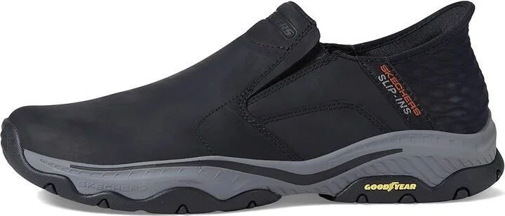 SKECHERS Craster Lanigan Hands Free Slip-Ins Men's Shoes Black : 7 D - Medium, Leather - Image 6