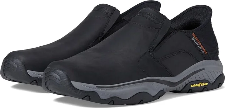 SKECHERS Craster Lanigan Hands Free Slip-Ins Men's Shoes Black : 7 D - Medium, Leather