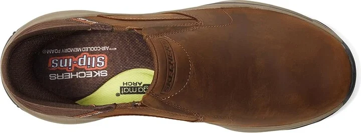 SKECHERS Craster Lanigan Hands Free Slip-Ins Men's Shoes Dark Brown : 7 D - Medium, Leather - Image 2
