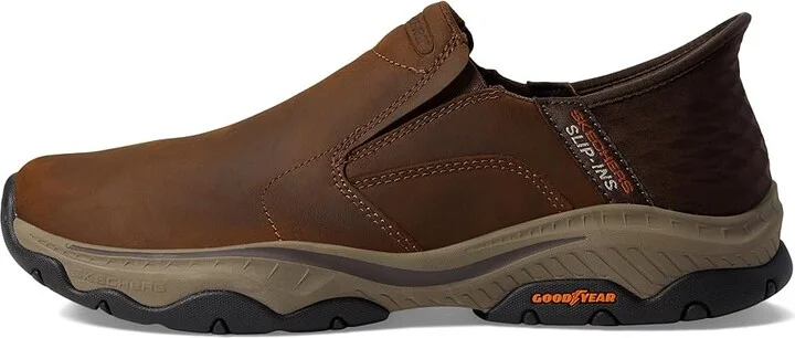 SKECHERS Craster Lanigan Hands Free Slip-Ins Men's Shoes Dark Brown : 7 D - Medium, Leather - Image 6