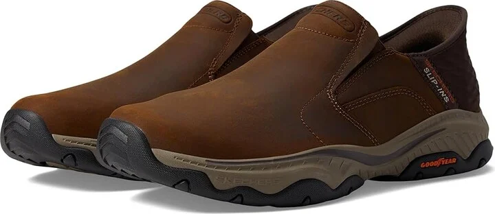 SKECHERS Craster Lanigan Hands Free Slip-Ins Men's Shoes Dark Brown : 7 D - Medium, Leather