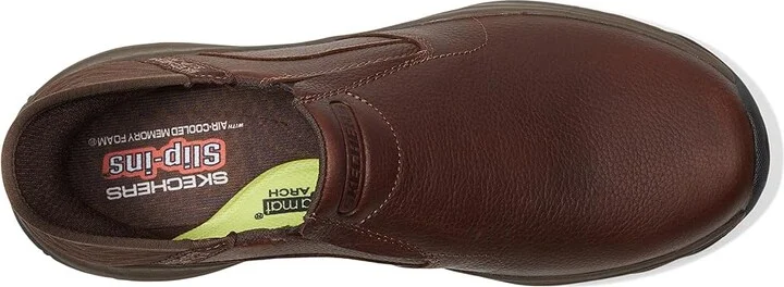 SKECHERS Craster Lanigan Hands Free Slip-Ins Men's Shoes Red Brown : 7 D - Medium, Leather - Image 2