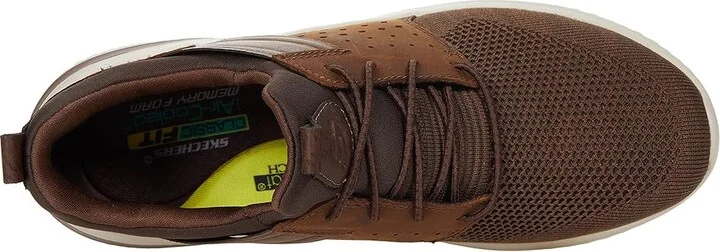 SKECHERS Delson 3.0 - Cicada Men's Shoes Dark Brown : 7 D - Medium, Textile/Synthetic - Image 2