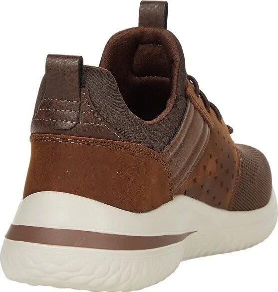SKECHERS Delson 3.0 - Cicada Men's Shoes Dark Brown : 7 D - Medium, Textile/Synthetic - Image 4