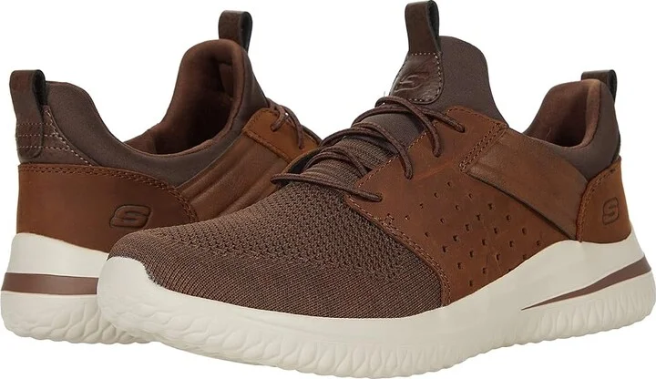 SKECHERS Delson 3.0 - Cicada Men's Shoes Dark Brown : 7 D - Medium, Textile/Synthetic