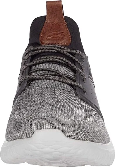 SKECHERS Delson 3.0 - Cicada Men's Shoes Gray/Black : 7.5 D - Medium, Textile/Synthetic - Image 5