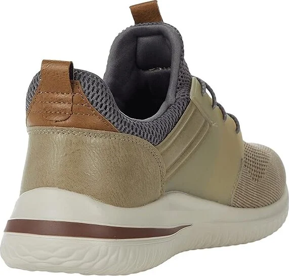 SKECHERS Delson 3.0 - Cicada Men's Shoes Taupe : 8.5 D - Medium, Textile/Synthetic - Image 4