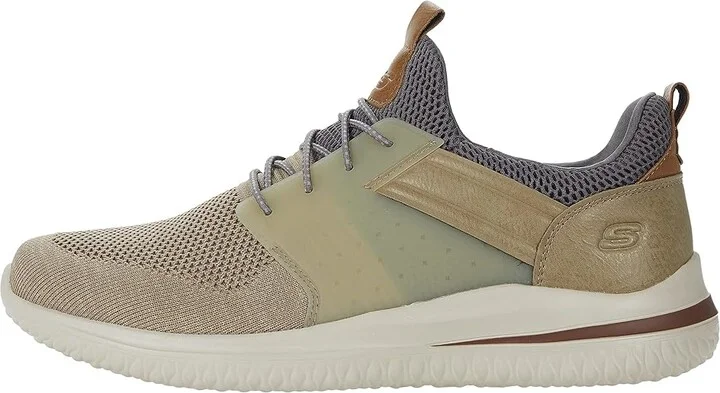 SKECHERS Delson 3.0 - Cicada Men's Shoes Taupe : 8.5 D - Medium, Textile/Synthetic - Image 6