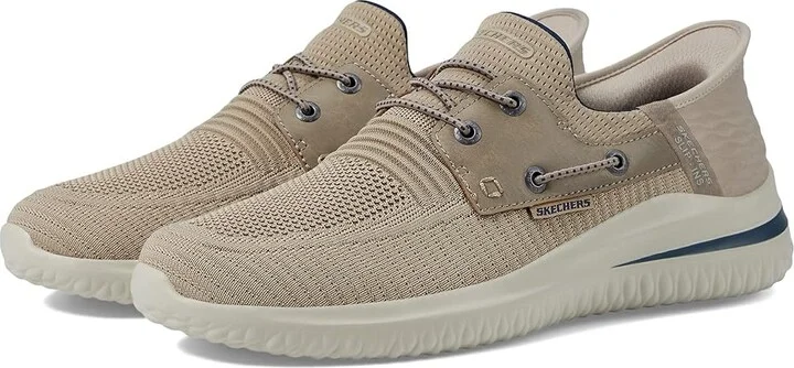 SKECHERS Delson 3.0 Roth Hands Free Slip-Ins Men's Shoes Taupe : 7 D - Medium, Synthetic