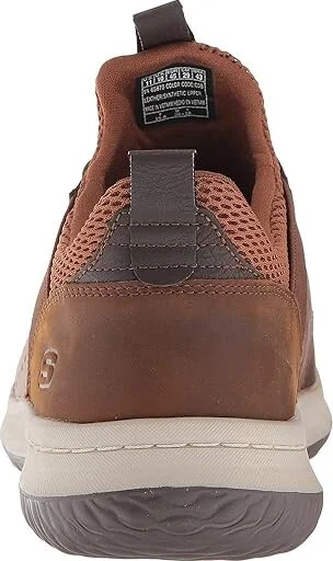 SKECHERS Delson - Axton Men's Lace up casual Shoes Dark Brown : 8 D - Medium, Leather - Image 5