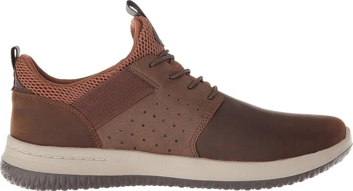 SKECHERS Delson - Axton Men's Lace up casual Shoes Dark Brown : 8 D - Medium, Leather - Image 8