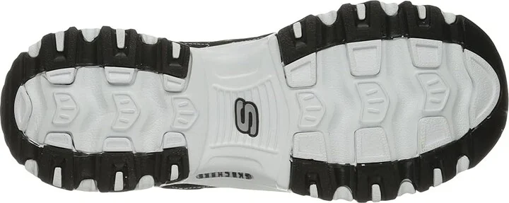 SKECHERS D'Lites - Biggest Fan Women's Shoes Black/White : 5 B - Medium, Synthetic - Image 4
