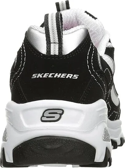 SKECHERS D'Lites - Biggest Fan Women's Shoes Black/White : 5 B - Medium, Synthetic - Image 5