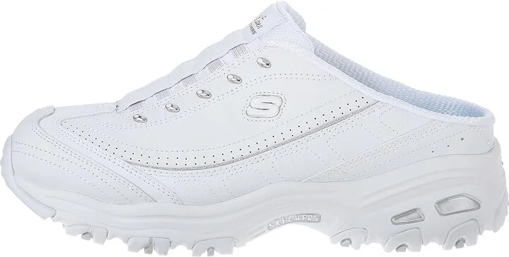 SKECHERS D'Lites - Bright Sky Women's Lace up casual Shoes White : 5 C - Wide, Leather - Image 7