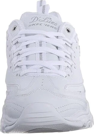 SKECHERS D'Lites - Fresh Start Women's Lace up casual Shoes White : 6.5 B - Medium, Leather/Synthetic - Image 6