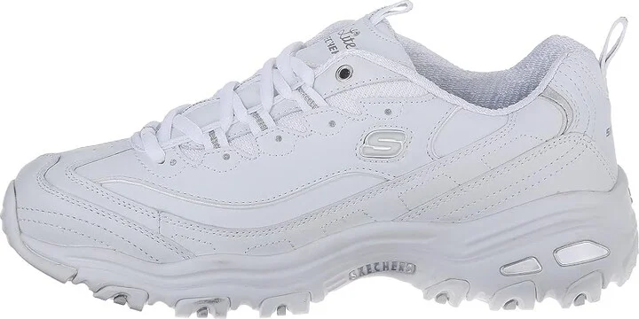 SKECHERS D'Lites - Fresh Start Women's Lace up casual Shoes White : 6.5 B - Medium, Leather/Synthetic - Image 7
