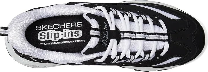 SKECHERS D'Lites Hands Free Slip-INS Women's Shoes Black White : 5 B - Medium, Rubber - Image 2