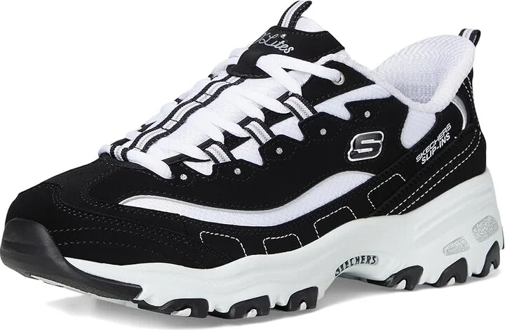 SKECHERS D'Lites Hands Free Slip-INS Women's Shoes Black White : 5 B - Medium, Rubber - Image 5