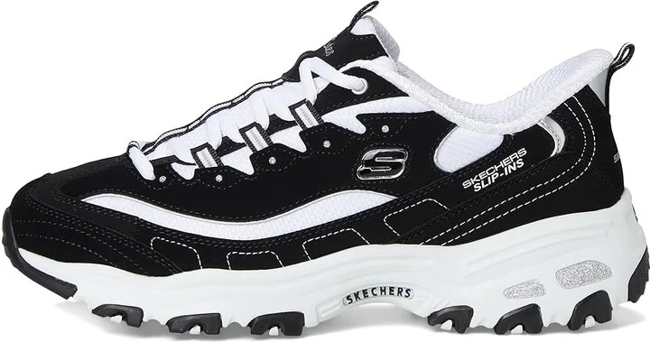 SKECHERS D'Lites Hands Free Slip-INS Women's Shoes Black White : 5 B - Medium, Rubber - Image 6