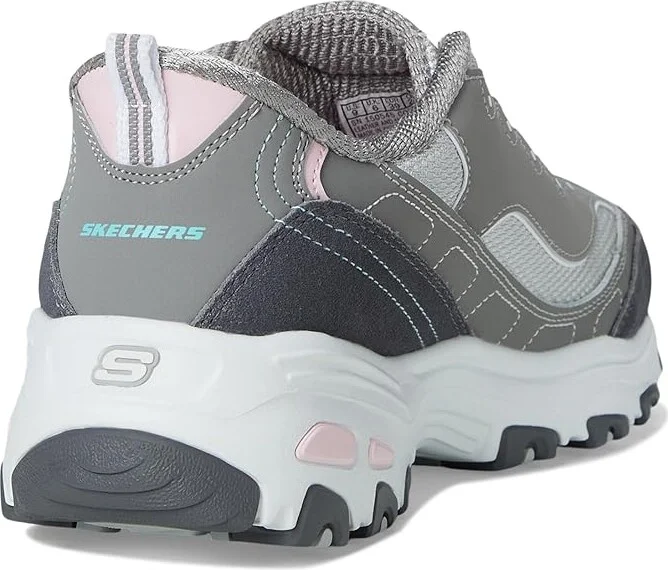 SKECHERS D'Lites Hands Free Slip-INS Women's Shoes Grey Light Pink : 5.5 B - Medium, Rubber - Image 4