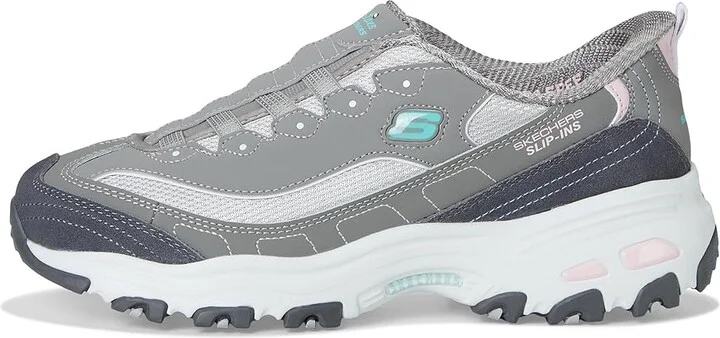 SKECHERS D'Lites Hands Free Slip-INS Women's Shoes Grey Light Pink : 5.5 B - Medium, Rubber - Image 6