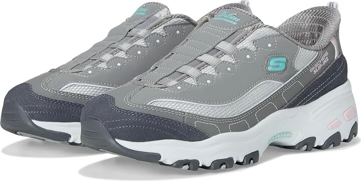 SKECHERS D'Lites Hands Free Slip-INS Women's Shoes Grey Light Pink : 5.5 B - Medium, Rubber