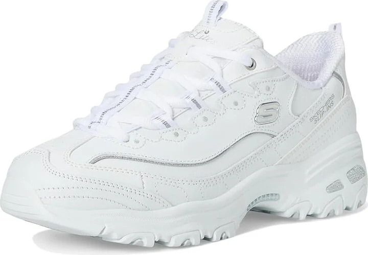 SKECHERS D'Lites Hands Free Slip-INS Women's Shoes White Silver : 13 B - Medium, Rubber - Image 5