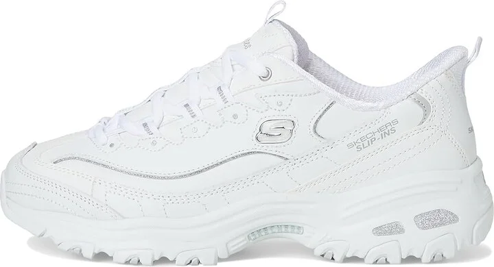 SKECHERS D'Lites Hands Free Slip-INS Women's Shoes White Silver : 13 B - Medium, Rubber - Image 6