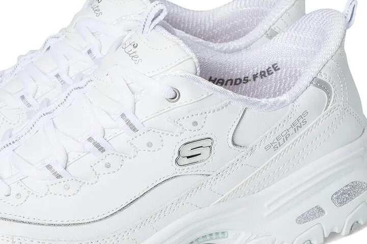 SKECHERS D'Lites Hands Free Slip-INS Women's Shoes White Silver : 13 B - Medium, Rubber - Image 7