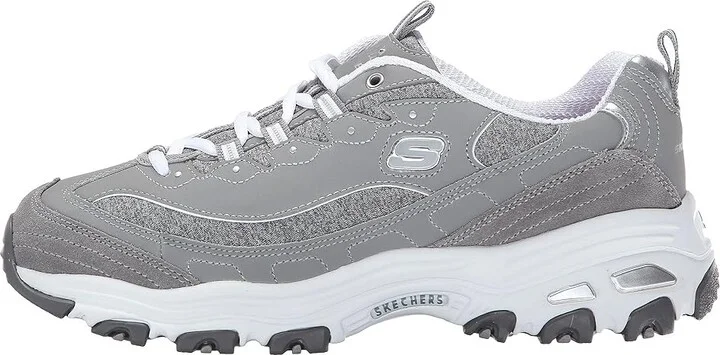 SKECHERS D'Lites - Me Time Women's Lace up casual Shoes Gray : 5.5 C - Wide, Leather/Synthetic - Image 7