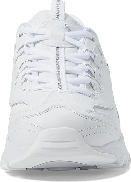 SKECHERS D'Lites New Scene Hands Free Slip - Ins Women's Shoes White Silver : 5.5 B - Medium, Leather - Image 5