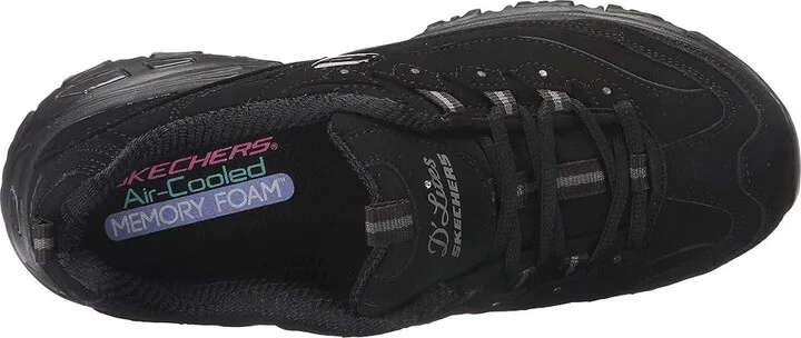 SKECHERS D'Lites - Play On Women's Lace up casual Shoes Black : 5 C - Wide, Synthetic - Image 3