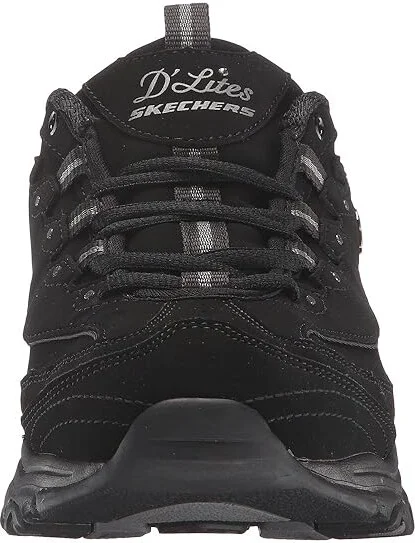 SKECHERS D'Lites - Play On Women's Lace up casual Shoes Black : 5 C - Wide, Synthetic - Image 6