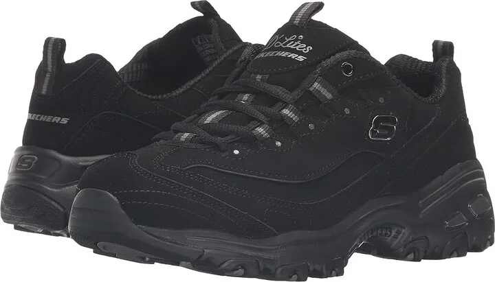 SKECHERS D'Lites - Play On Women's Lace up casual Shoes Black : 5 C - Wide, Synthetic