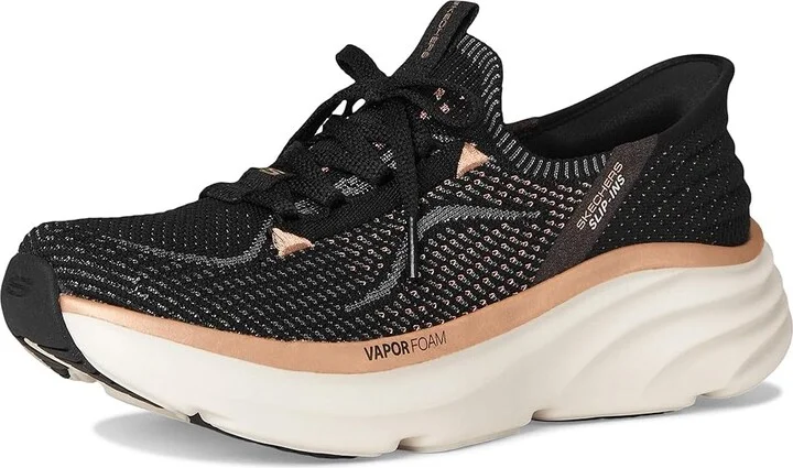 SKECHERS D'Lux Vapor Hands Free Slip-INS Women's Shoes Black Rose Gold : 7 B - Medium - Image 5