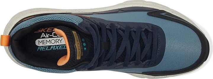SKECHERS D'Lux Walker 2.0 Grailo Waterproof Men's Shoes Blue/Orange : 9 4E - Extra Wide, Synthetic - Image 2