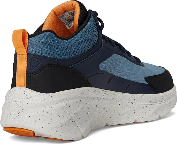 SKECHERS D'Lux Walker 2.0 Grailo Waterproof Men's Shoes Blue/Orange : 9 4E - Extra Wide, Synthetic - Image 4