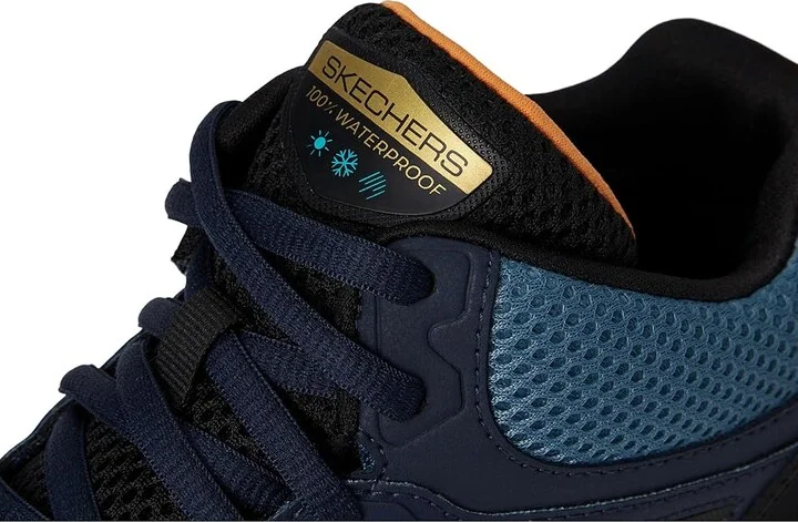 SKECHERS D'Lux Walker 2.0 Grailo Waterproof Men's Shoes Blue/Orange : 9 4E - Extra Wide, Synthetic - Image 7