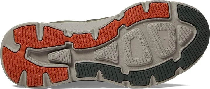 SKECHERS D'Lux Walker 2.0 Grailo Waterproof Men's Shoes Olive/Orange : 8 4E - Extra Wide, Lace/Mesh/Synthetic - Image 3