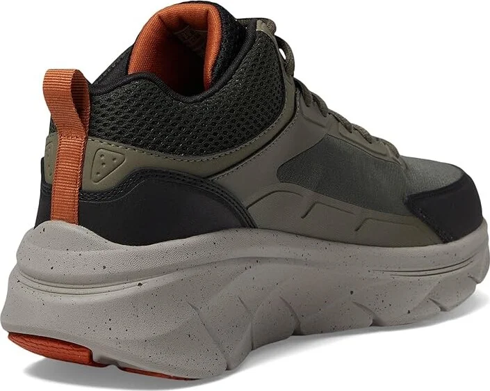 SKECHERS D'Lux Walker 2.0 Grailo Waterproof Men's Shoes Olive/Orange : 8 4E - Extra Wide, Lace/Mesh/Synthetic - Image 4