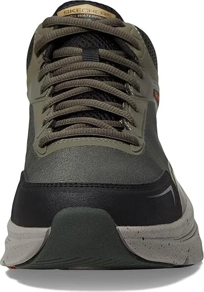SKECHERS D'Lux Walker 2.0 Grailo Waterproof Men's Shoes Olive/Orange : 8 4E - Extra Wide, Lace/Mesh/Synthetic - Image 5