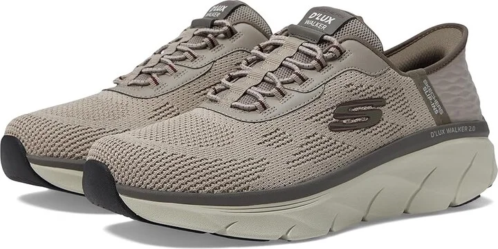 SKECHERS D'Lux Walker 2.0 Rezinate Hands Free Slip-In Men's Shoes Taupe : 11.5 D - Medium, Synthetic