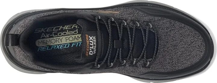 SKECHERS D'Lux Walker 2.0 Steadyway Men's Shoes Black/Charcoal : 8.5 D - Medium - Image 2