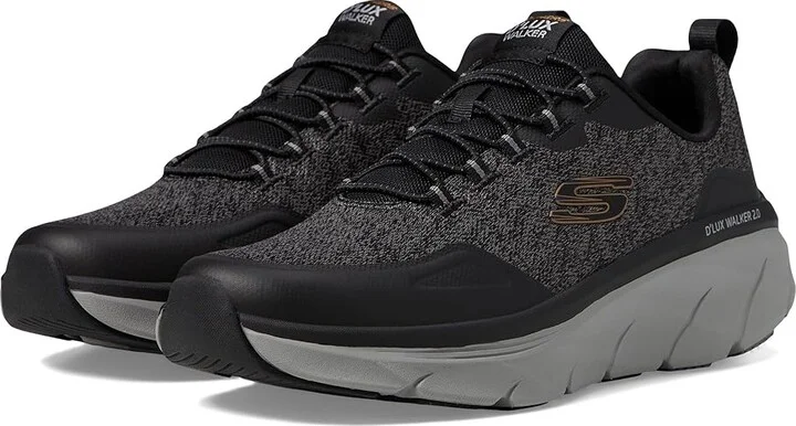 SKECHERS D'Lux Walker 2.0 Steadyway Men's Shoes Black/Charcoal : 8.5 D - Medium