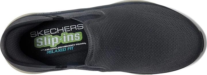 SKECHERS D'Lux Walker Orford Hands Free Slip-Ins Men's Shoes Charcoal : 7 D - Medium, Textile - Image 2