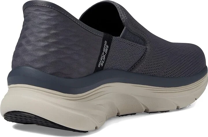 SKECHERS D'Lux Walker Orford Hands Free Slip-Ins Men's Shoes Charcoal : 7 D - Medium, Textile - Image 4