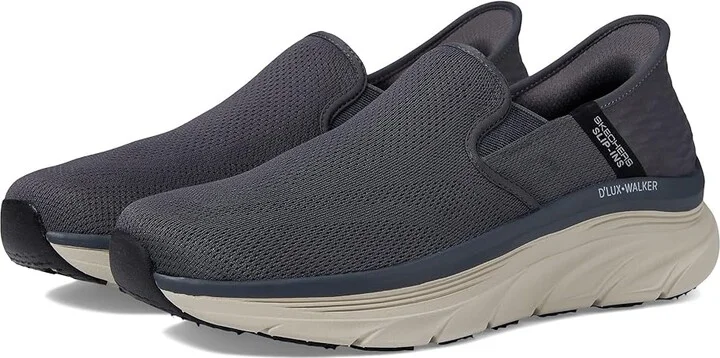 SKECHERS D'Lux Walker Orford Hands Free Slip-Ins Men's Shoes Charcoal : 7 D - Medium, Textile